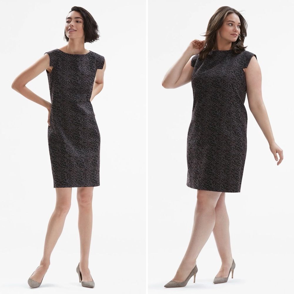 MM Lafleur The Sarah 7.0 Dress - Dash Jacquard Size 14 Multicolor Black